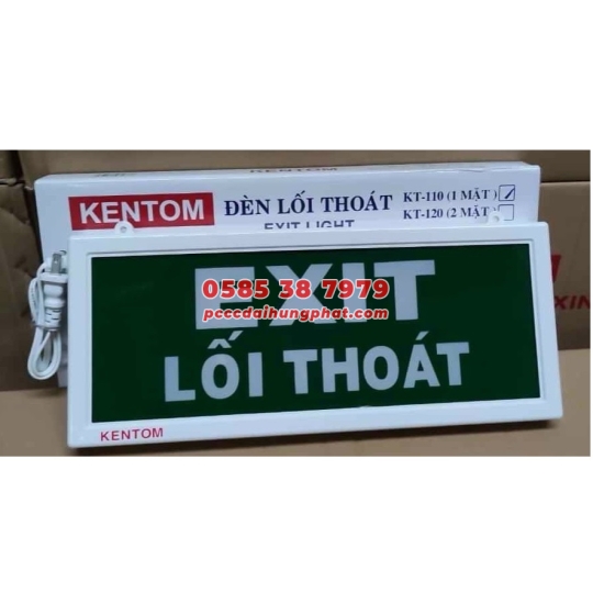Đèn exit chỉ dẫn lối thoát kemtom (1 mặt và 2 mặt)
