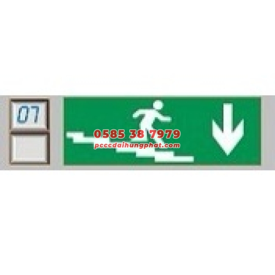Đèn exit chỉ hướng cầu thang kemtom(1 mặt và 2 mặt)