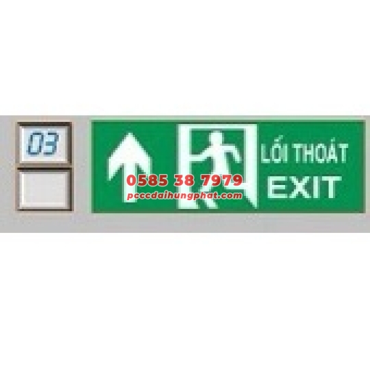 Đèn exit chỉ hướng lên kemtom ( 1 mặt và 2 mặt)